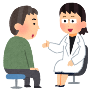 柔道整復師のいる整骨院で検査をする患者さん